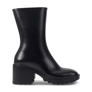 INC SQUARE TOE BLOCK HEEL RAIN BOOTS BLACK Size 10​